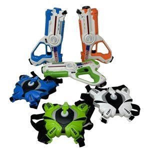 Veken Infrared Laser Tag Toy Gun Battle Set ‎ 3 Guns and 3 Vests